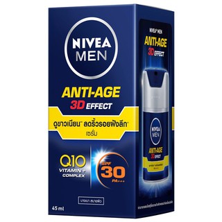 NIVEA นีเวีย เมน ทรีดี แอนดี้-เอจ เซรั่ม เอสพีเอฟ30 พีเอ+++ 45 มล.