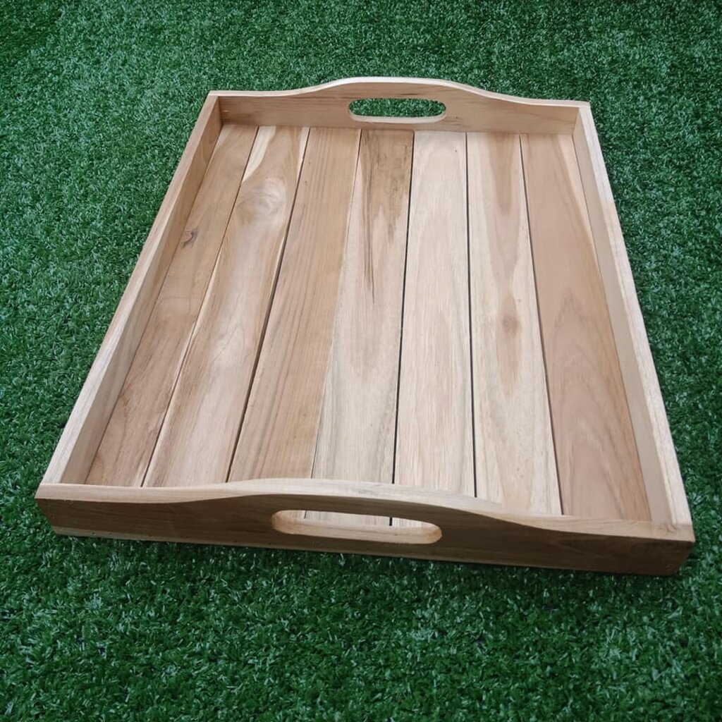 ถาดเสริฟอาหาร (35x45cm) ถาดไม้เอนกประสงค์ ถาดไม้ งานไม้แฮนด์เมด