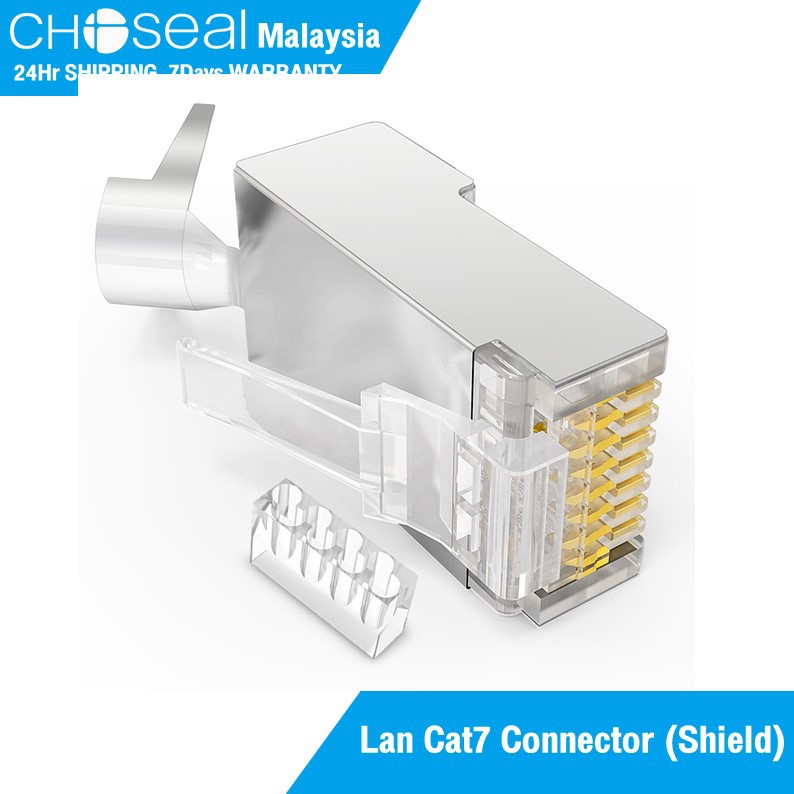Choseal Cat7 RJ45 Connector 8P8C FTP RJ45 ปลั๊ก Modular Ethernet สายสําหรับ RJ 45