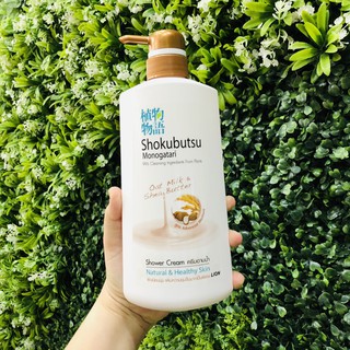 Shokubutsu Monogatari Oat Milk &amp; Shea Butter Shower Cream 500 ml ครีมอาบน้ำ ที่มีส่วนผสมจาก Oat Milk และ Shea Butter