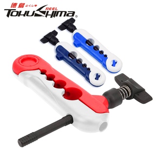 Tokushima อุปกรณ์ม้วนสายเบ็ดตกปลา แบบพกพา ปรับได้ หลายขนาด 3 สี 1 ชิ้น