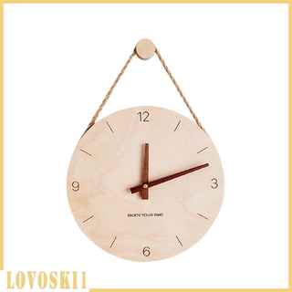 [Lovoski1] นาฬิกาไม้แขวนผนัง 12" สําหรับตกแต่งห้องนั่งเล่น