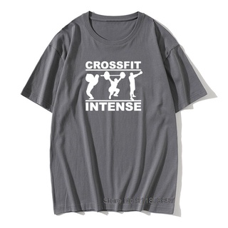 เสื้อยืดผ้าฝ้าย เสื้อยืดคอกลม ผ้าฝ้าย พิมพ์ลาย Crossfit Intense เหมาะกับของขวัญ สําหรับผู้ชาย