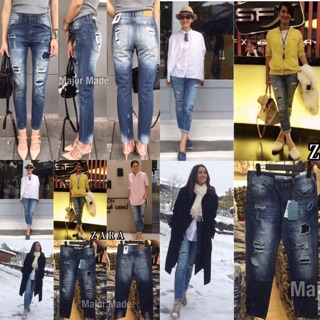 &gt;Hitzdressshop&lt; Hot &amp; Hit Denim pants!! กางเกงยีนส์ขา 8 ส่วน