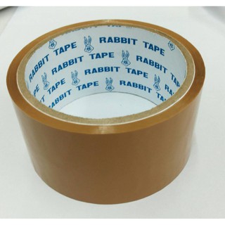 เทปแปะกล่องสีน้ำตาลยี่ห้อ แร๊ปบิท &lt;Rabbit&gt; หน้ากว้าง 48mm 1ม้วน