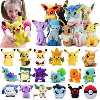 ตุ๊กตาฟิกเกอร์ อนิเมะ Pokemon Go Pikachu Eevee Squirtle Stuff ของเล่นสําหรับเด็ก