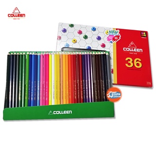 Colleen Colored Pencils สีไม้คอลลีน 36 สี แท้100%🎨 สีไม้ ดินสอสี สีไม้คลอลีน สีคลอรีน สีไม้คลอลีน คอลีน สีไม้ สีคอลลีน