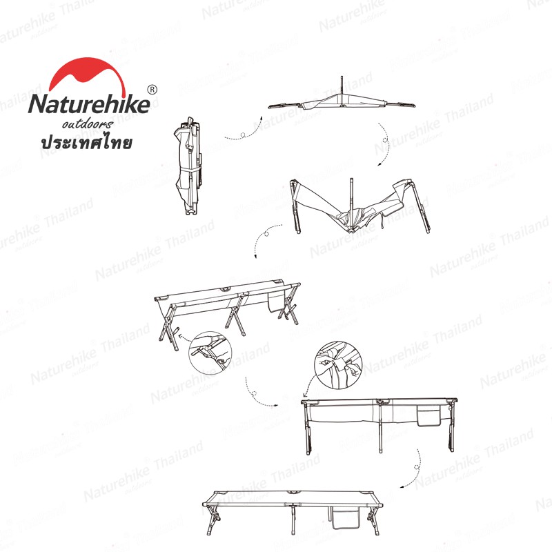 Naturehike Thailand_XJC03 Outdoor Folding Camp Bed naturehiker.th