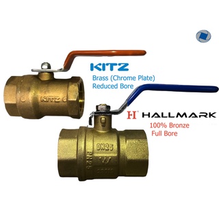 บอลวาล์ว ทองเหลือง วาล์วเปิดปิด วาล์มด้ามโยก KITZ, Hallmark คลาส 400PSI (26บาร์) ขนาด ปั้ม แป๊ป ท่อ 2นิ้ว