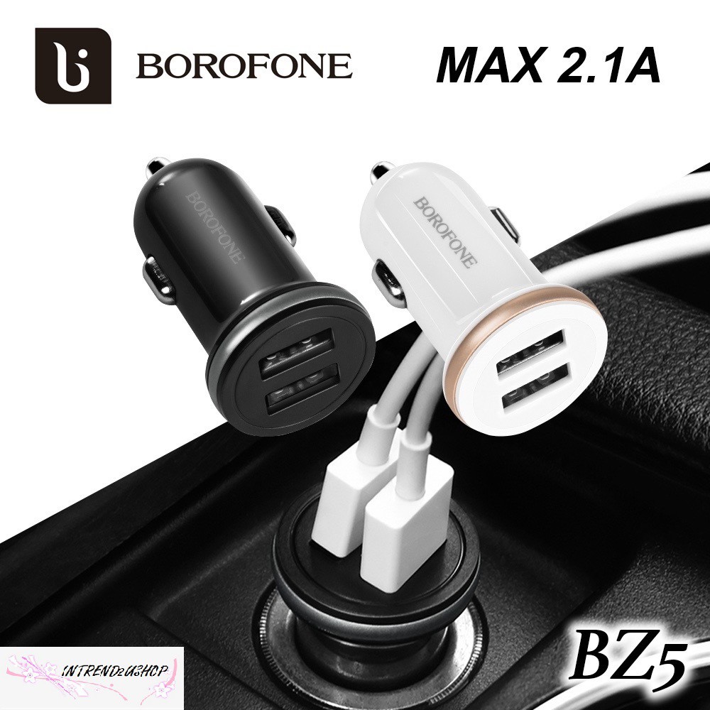 ที่ชาร์จในรถ BOROFONE BZ5  2 พอร์ต คุณภาพดีราคาถูก