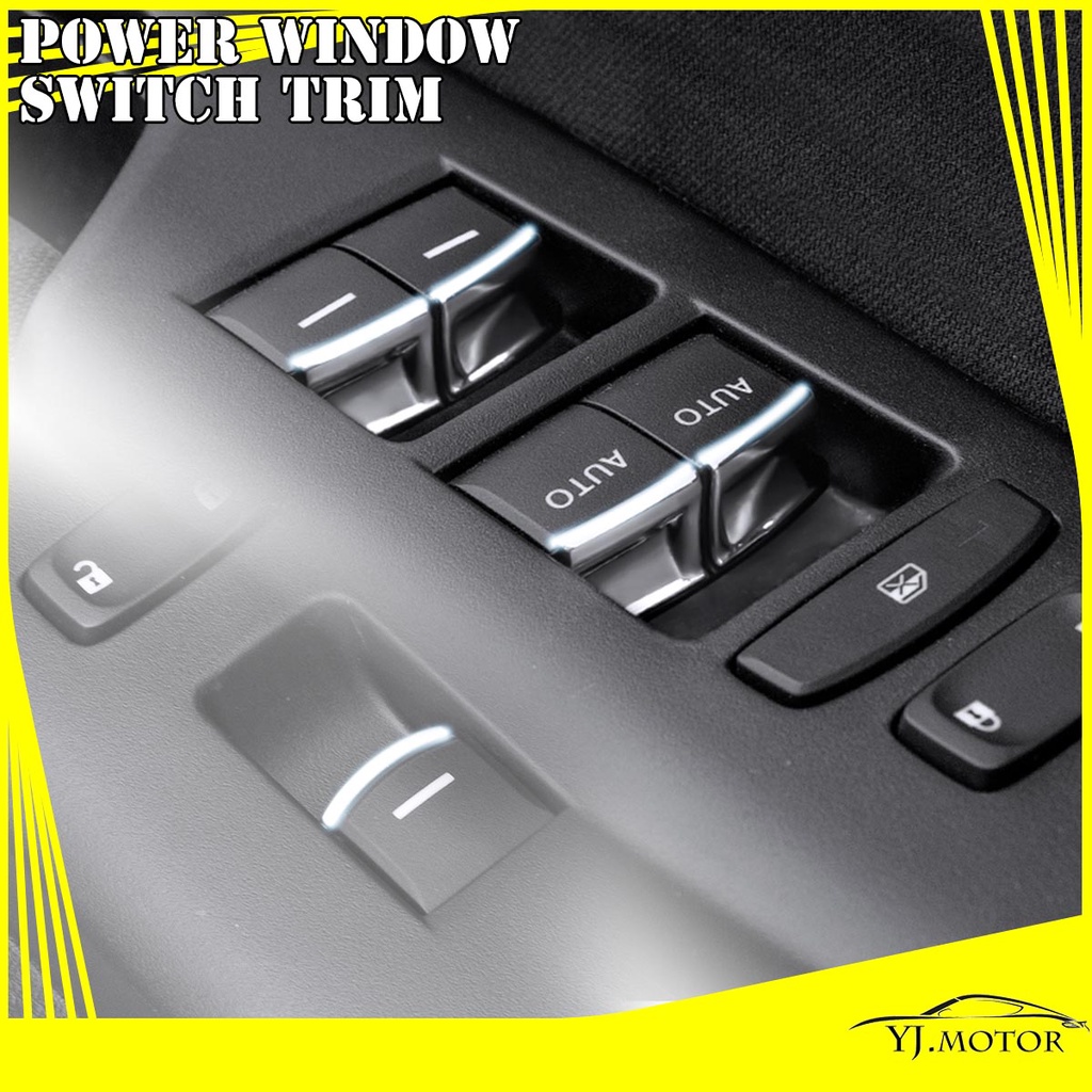 ขอบสวิตช์หน้าต่างรถยนต์ โครเมี่ยม สําหรับ Honda Civic CRV 10th Civic fc fk 5th CR-V
