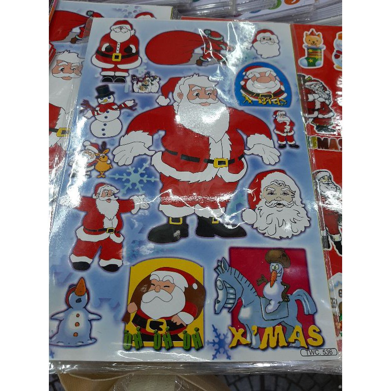 สติ๊กเกอร์ คริสต์มาส ชันต้า( ขนาดsize A4)🌲🎅🤶
