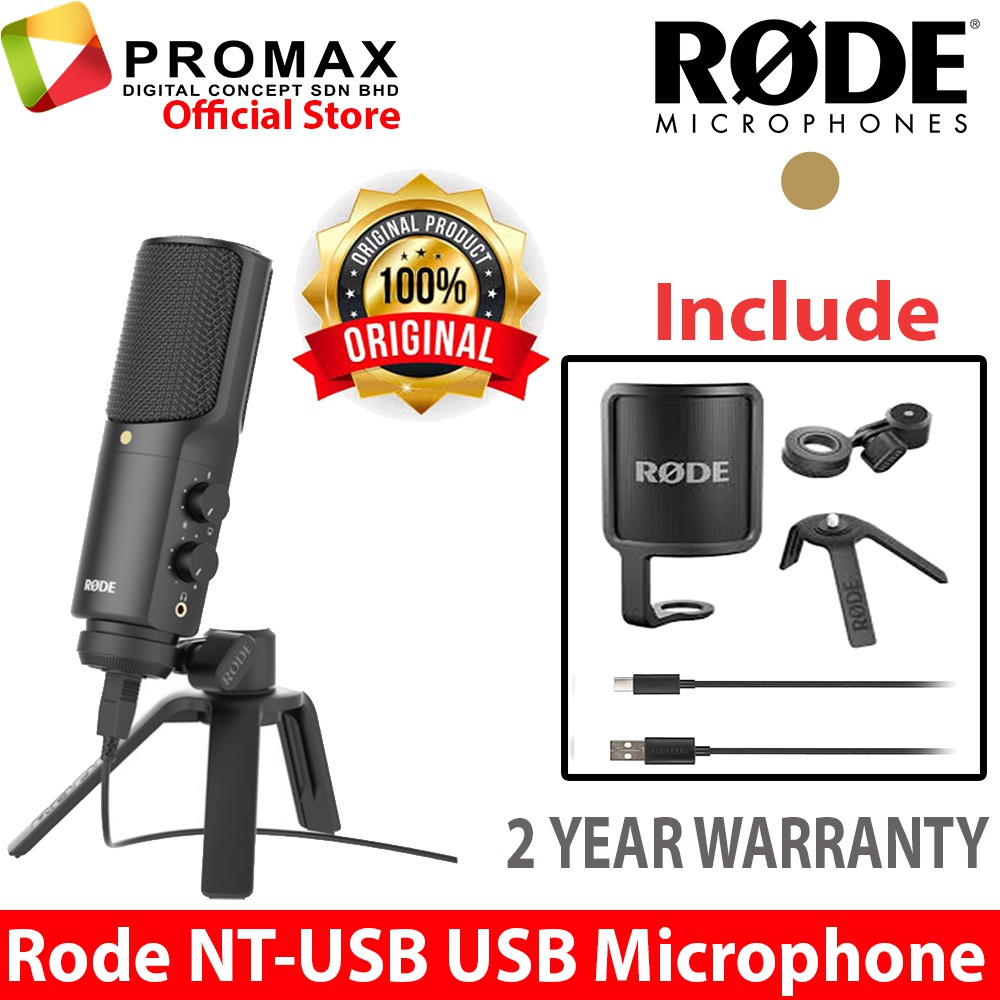 Rode NT-USB NTUSB NT USB ไมโครโฟน อเนกประสงค์ คุณภาพสตูดิโอ
