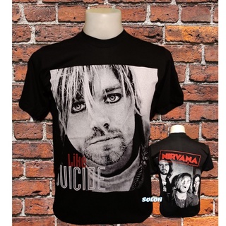 เสื้อวง Nirvana แขนสั้น ไม่มีตะเข็บข้าง คอฟิต ป้ายUSA เสื้อวง เสื้อผู้ชาย เสื้อทัวร์ วงร็อคคต่างประเทศ