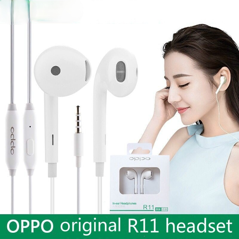 ชุดหูฟัง Oppo R11 Mh135 R9 R11S Plus A79 F1S A73 A57 3 . 5 มม .