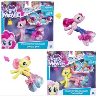 My Little Pony The Movie Fluttershy, Pinkie Pie Seapony Land &amp; Sea Fashion Styles โพนี่นางเงือก