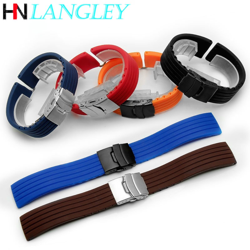 สายนาฬิกาข้อมือซิลิโคน ปลดไว 20 มม. 22 มม. สําหรับ Samsung Active 43 มม. 47 มม. Fossil Strap 18 มม. 24 มม.