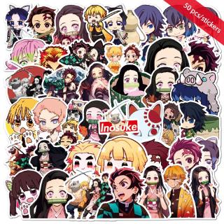 Y&amp;P| สติ๊กเกอร์ Demon Slayer ชุดสติ๊กเกอร์กราฟฟิตีกันน้ำ, 50 ชิ้น