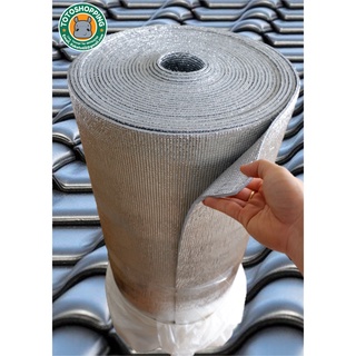 ฉนวนพีอีเคลือบฟอยล์2ด้าน หนา5mm ยาว20m Insulation Epe Foam 2 sides 5mm.90cm.20m.