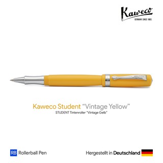 Kaweco Student "Vintage Yellow" Rollerball Pen - ปากกาโรลเลอร์บอลล์คาเวโก้สติวเด้น รุ่นสีเหลืองวินเทจ