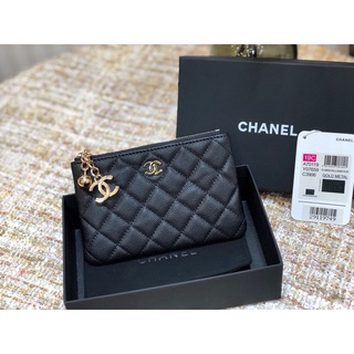 พรี Chanel Wallets key chainกระเป๋า​บัตร coin กระเป๋าสตางค์ หนังแท้แบรนด์เนน70119