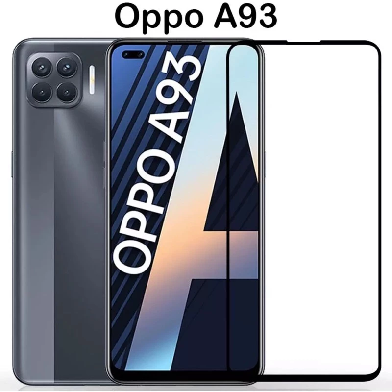 ฟิล์มกระจก นิรภัย เต็มจอ Oppo A52 / A92 / A93 ฟิล์มเต็มจอ ฟิล์มกระจกนิรภัย คุณภาพดี ฟิล์มกันกระแทก ฟิล์มกันจอแตก ติดง่าย