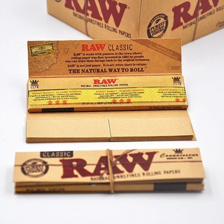 RAW Classic กระดาษโรล + ก้นกรอง กัญ ชา (Paper&amp;Filter) Kingsize กระดาษ โรล joint สมุนไพร hemp rolling paper จ๊อย แท้ 100%