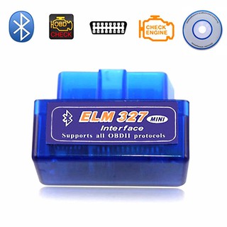 เครื่องสแกนเนอร์ขนาดเล็กบลูทูธ obd 2 v 2 . 1 obdii elm 327 cd