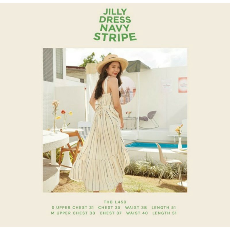 lookbook jilly dress navy stripe