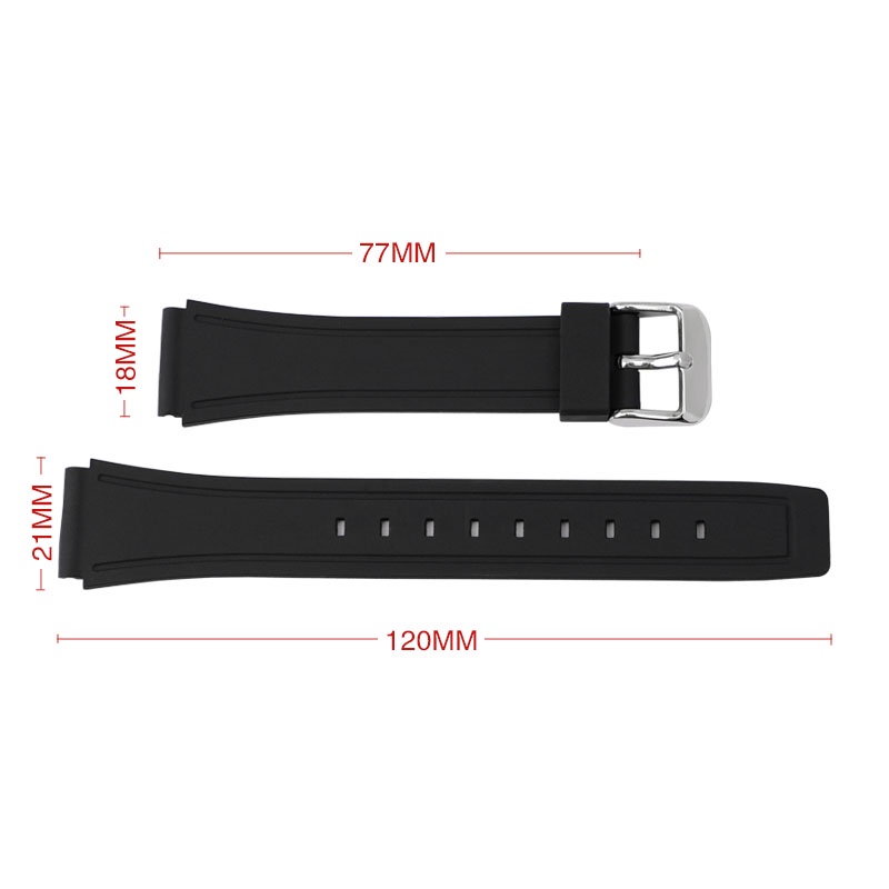 สายนาฬิกาข้อมือ TPU นิ่ม สีดํา สําหรับ Casio F-91W F84 F105 108 A158 A168 AE-1200 1300