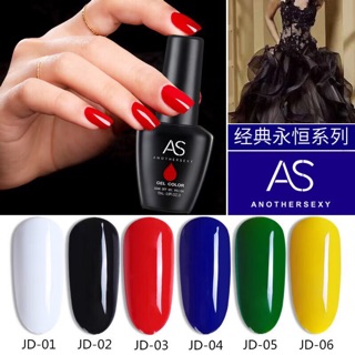 สีเจล As 15ml.โทนแม่สี JD 01-06เบอร์ ซื้อครบทุกเซ็ตแถมชาร์ท