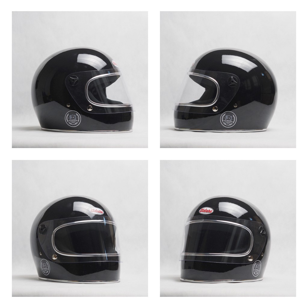 หมวกกันน๊อควินเทจLEGO - Black colors with chrome trim : สีดำเงา ขอบโคเมี่ยม