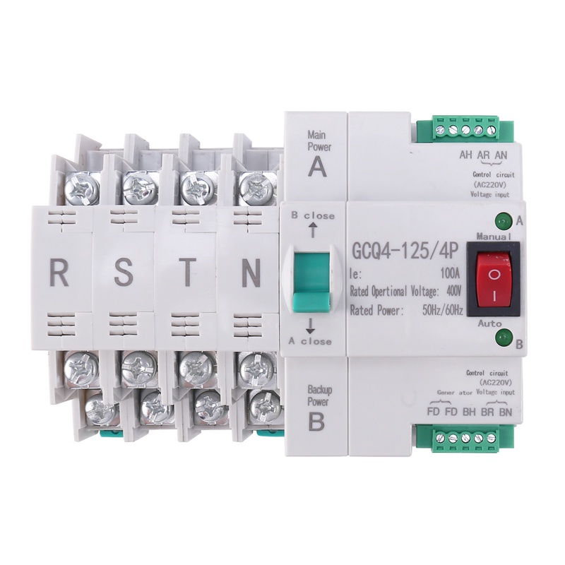 MCB Type Dual Power Automatic Transfer Switch 4P 100A ATS Circuit Breaker Electrical Switch
