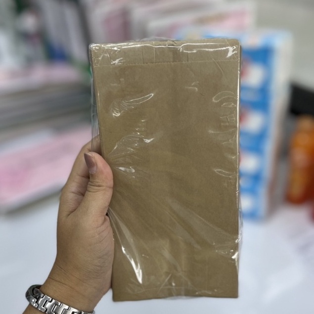 ถุงกระดาษ ซองขนมถูกดี สีน้ำตาล ขยายข้าง ขนาด 4 x 7.5 นิ้ว บรรจุ 100 ซอง ราคา ถูกที่สุด ดีลบีเคเค แกลเลอรีภาพที่ 6