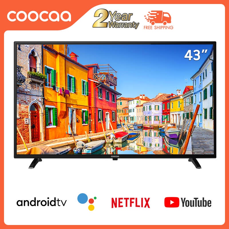 COOCAA 43S3G TV 43 Inch Inch Smart TV LED 2K FHD TV Android9.0 Smart TV HDR 10 HDMI