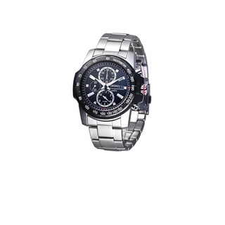 Seiko Criteria Tachymeter Alarm Chronograph SNAD15 - Black,Silver