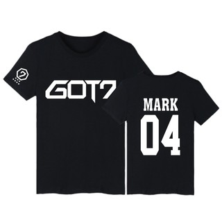 Alimoo เสื้อยืดผ้าฝ้ายแขนสั้นฮิปฮอปพิมพ์ GOT7 04 MARK สำหรับผู้ชาย Men and Women Tshirt Big Size XXS-4XL