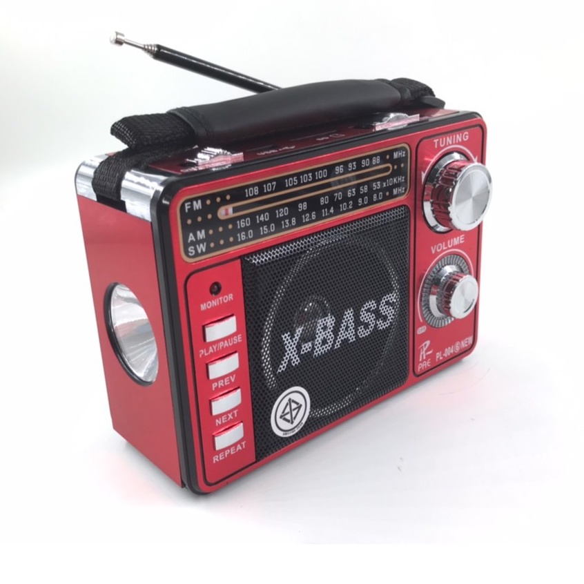 วิทยุ มีไฟฉายในตัว AM/FM/SW มีช่องเสียบ USB , SD CARD ฟังเพลง MP3