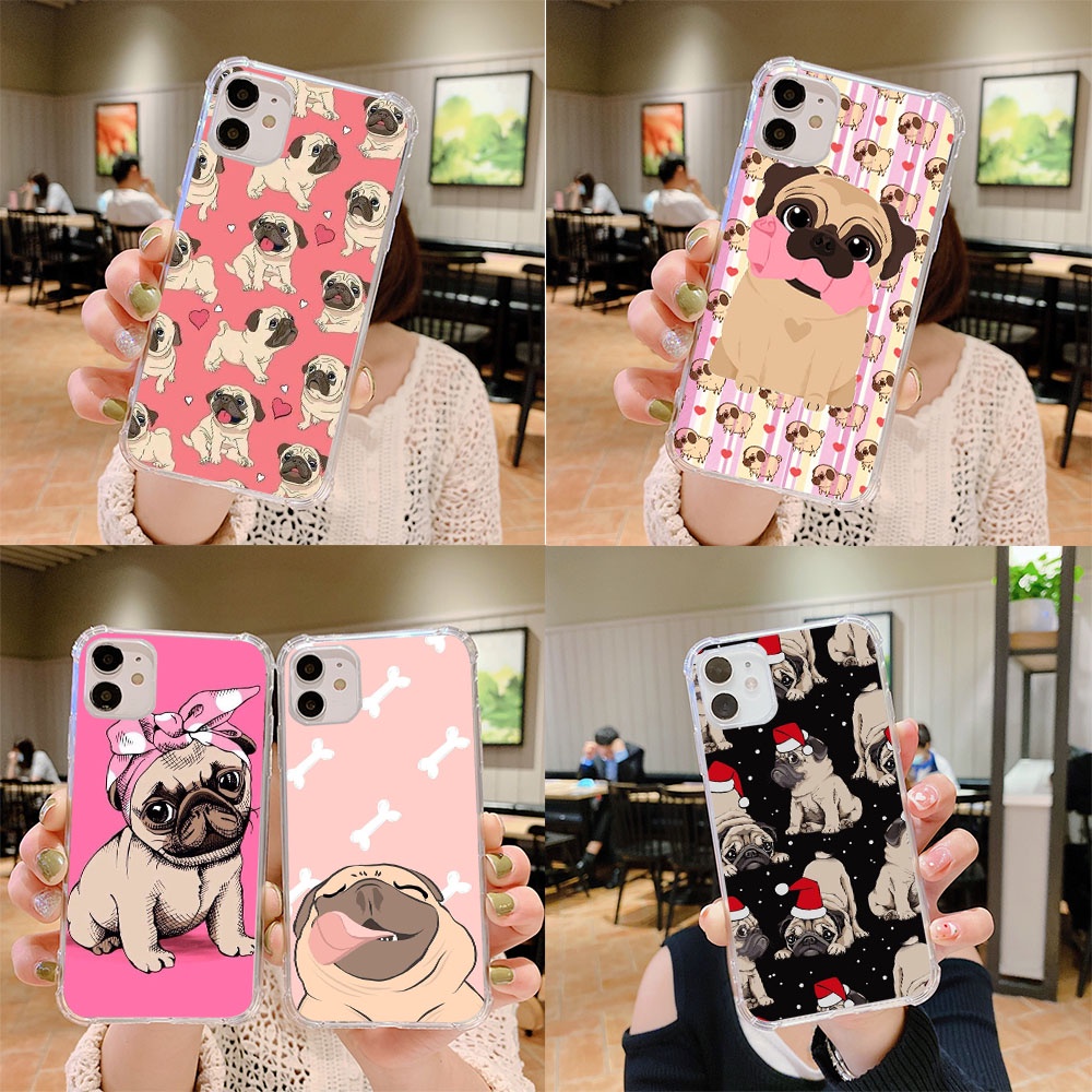 Y-83 น่ารัก pug ซิลิโคน TPU สําหรับ LG K22 K52 K40 K42 K9 K50 K50S K62 Q52 K40S K11 Q60 K12 Plus Pri