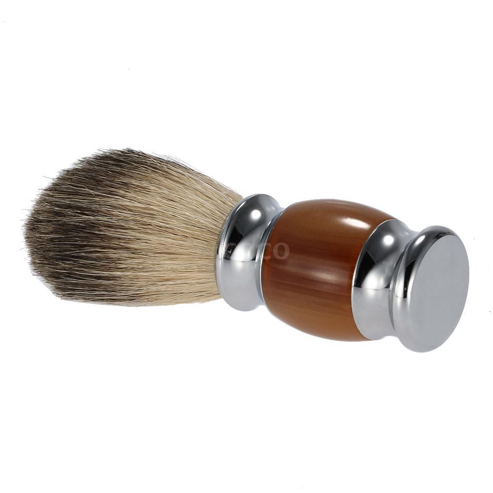 Professional Pure Badger Hair Shaving Brush Resin Handle Barber Salon Men  Facial Beard Cleaning Appliance Shave Tool Sha | Shopee Thailand