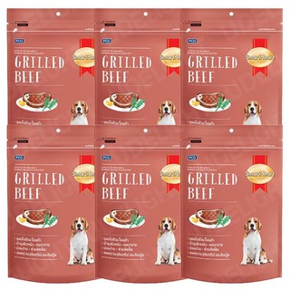 ขนมสุนัข Smartheart รสเนื้อย่าง 100 กรัม (6 ห่อ) Smartheart Dog Treat Grilled Beef Flavor 100g (6 bags)