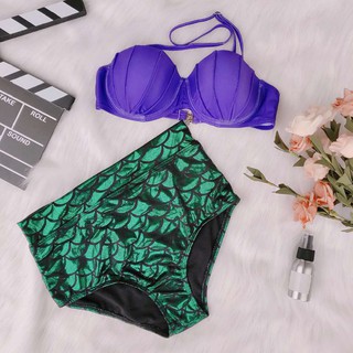 [โปรลด💗] ชุดว่ายน้ำผู้หญิง มีหลายไซส์ M-L-XL  บิกีนี Mermaid เมอเมด ใส่เก็บทรงสวย