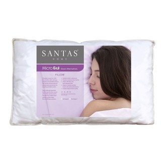 Pillow PILLOW 19X29 SANTAS Bolster pillow Bedroom bedding หมอนหนุน หมอนหนุน SANTAS MICROGEL FIRM หมอนหนุน หมอนข้าง ห้องน