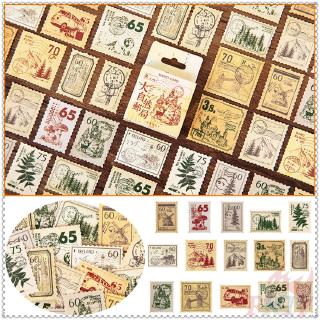 ❉ Nature Retro Stamp Sealing สติ๊กเกอร์ ❉ 45Pcs/Box DIY Diary Scrapbooking Decals สติ๊กเกอร์