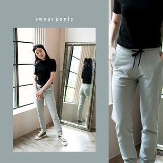 SWEAT PANTS กางเกงวอร์มขาจั๊ม - CLOUD