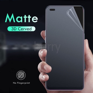 ซอฟท์แมท TPU ฟิล์มสำหรับ Oppo F11 F9 Pro A3S A5 AX5 AX5S A5S A7 A9 A12 A52 A92 A5 A9 A33 A53 2020 Reno 5 4G ป้องกันลายนิ้วมือด้านหน้าฝ้าตัวป้องกันหน้าจอ