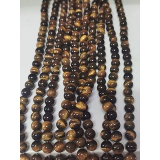หินธรรมชาติหินแท้ lucky stone, tiger eye stone ยาว 4mm6mm8mm10mm12mm14mm16mm,