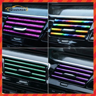 【10 Pcs】Car Accessories AUTO Colorful Air Conditioner Air Outlet Decora