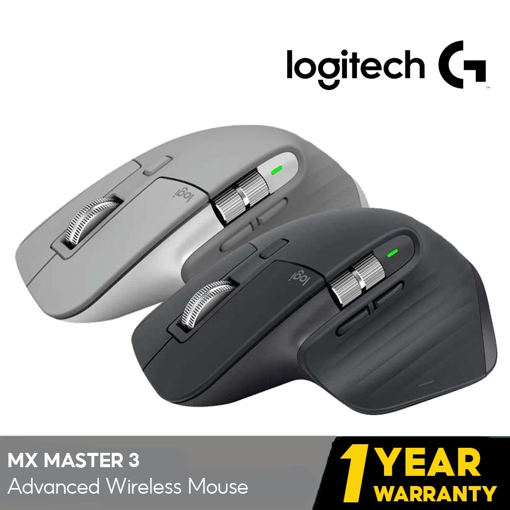 เมาส์ไร้สาย Logitech MX Master 3 Wireless Mouse Bluetooth and usb - Ergonomic 1y.