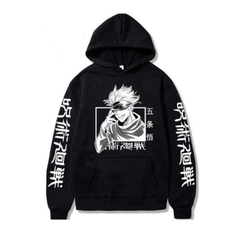 Jujutsu Kaiseng เด็กอะนิเมะแจ็คเก็ตเสื้อสวมหัว Hoodie Satoru Gojo เสื้อกันหนาวแฟชั่น